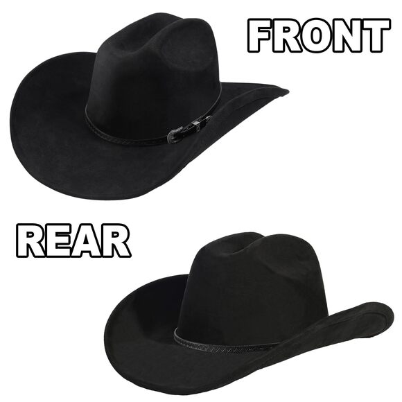 4616 Classic Western Suede Cowboy Hat For Men\'s Women\'s,wide Brim Felt main image 4